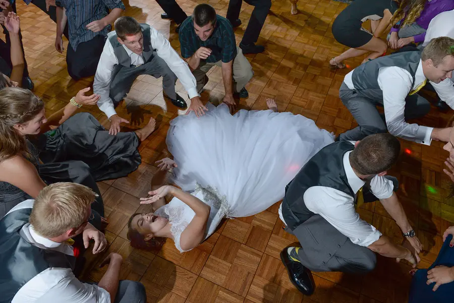 Reception dance floor with full light show