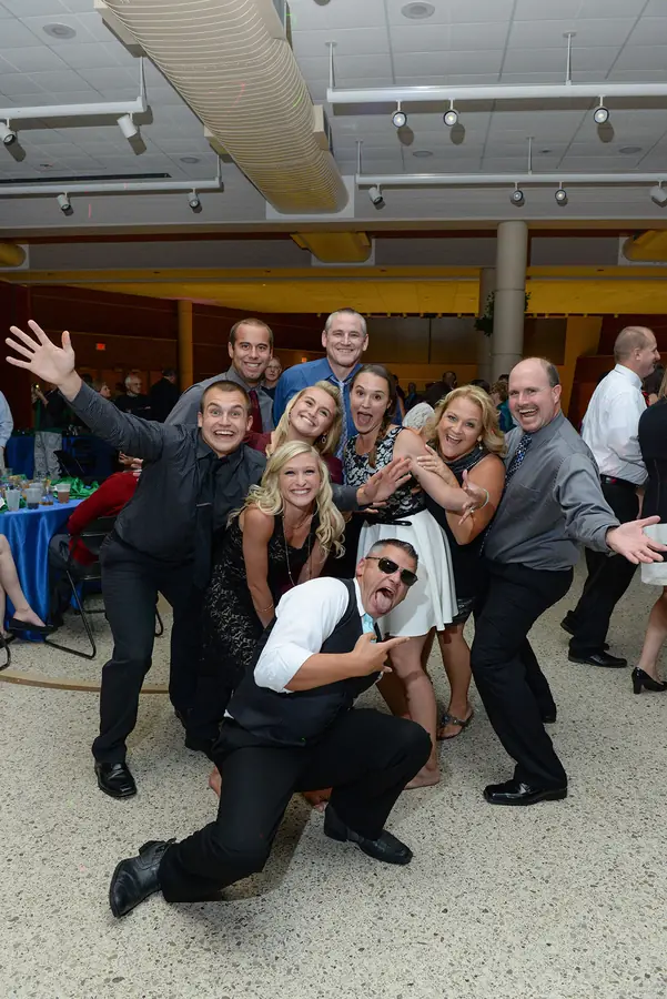 Wedding party on the dance floor